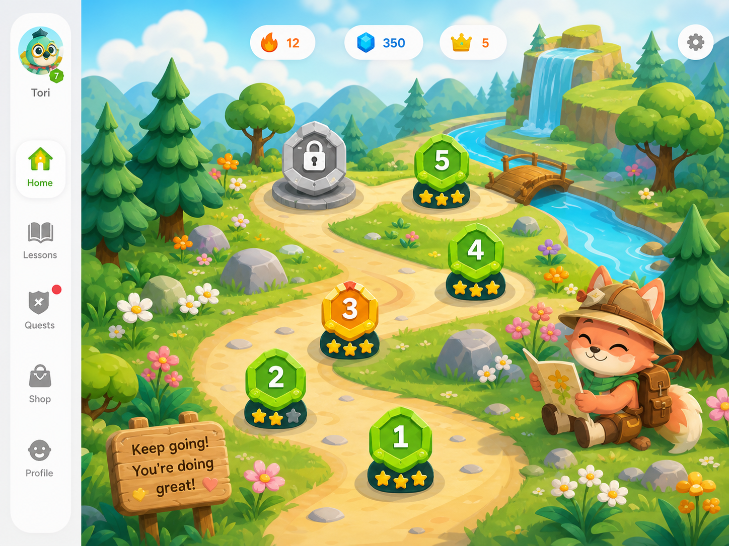 Learning path on iPad